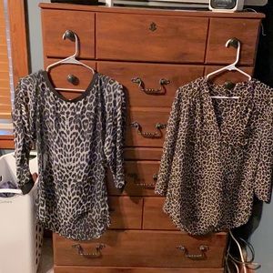 Sheer leopard print tops